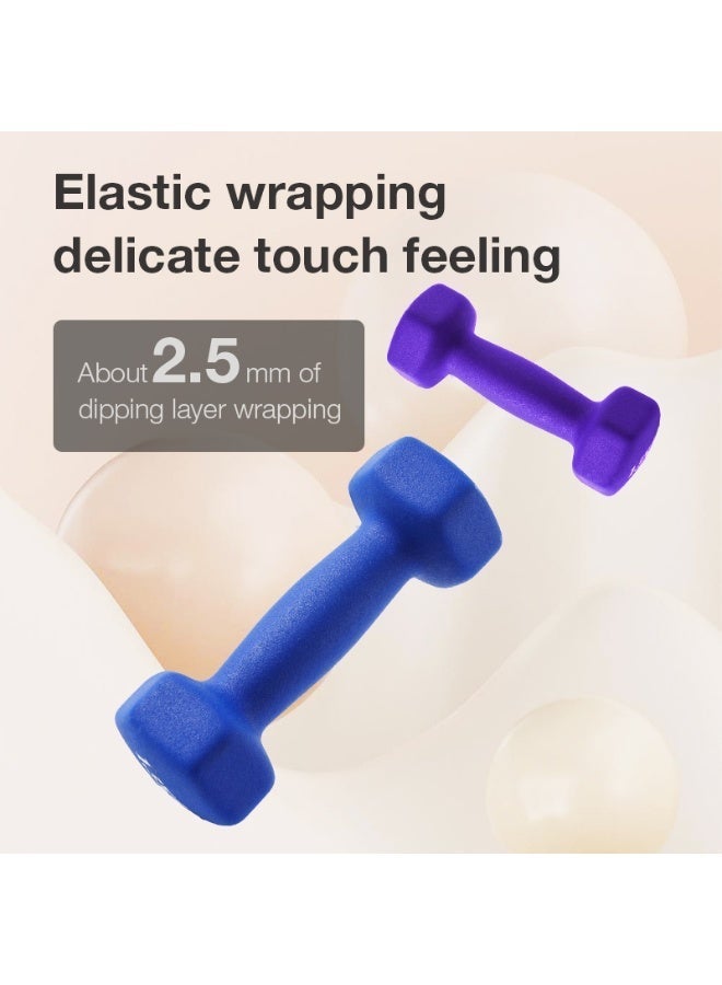 Agnite ER083 Neoprene Dumbbells, 2Kg, 2 pieces, Solid Cast Iron Hand Weights With Non-Slip Grip, Hexagonal Design For Home Workouts, Strength Training & Fitness, Red Color. - Image 4