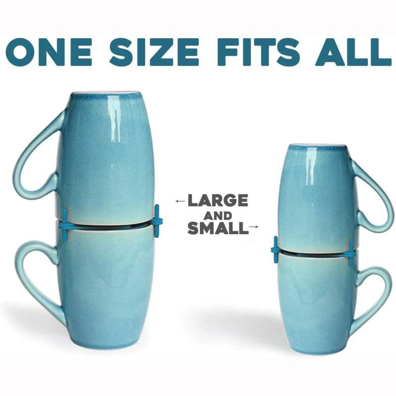 Expandable 6-Pack Coffee Cup Organizer, Space-Saving Stackable Shelf for Kitchen Cabinets & Pantries - Image 3