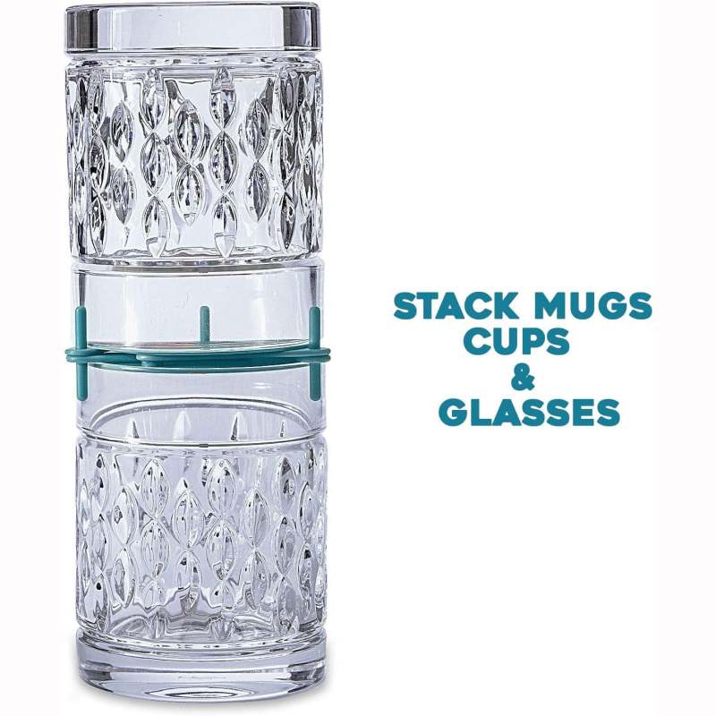 Expandable 6-Pack Coffee Cup Organizer, Space-Saving Stackable Shelf for Kitchen Cabinets & Pantries - Image 5