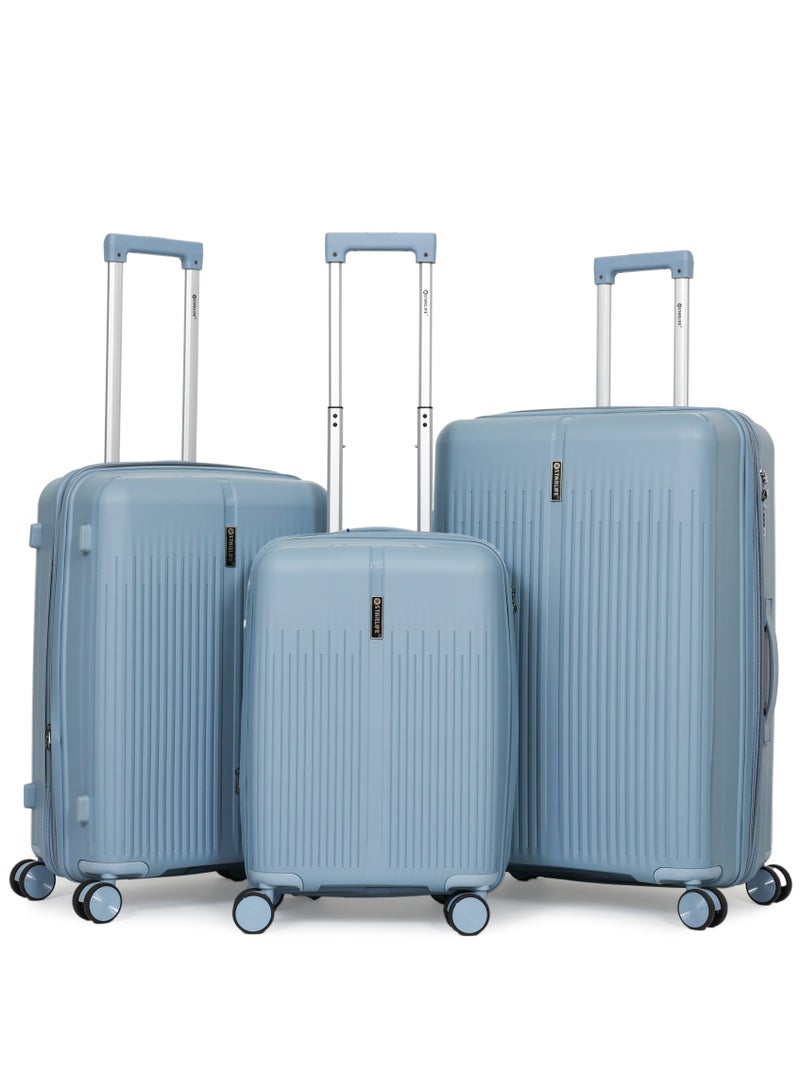 STARLIFE Luggage Set 3 Pieces PP Hard Side Bag 360 Degree Spinner Wheels Trolley Luggage Set With TSA Lock 20/24/28 Inches - Image 1