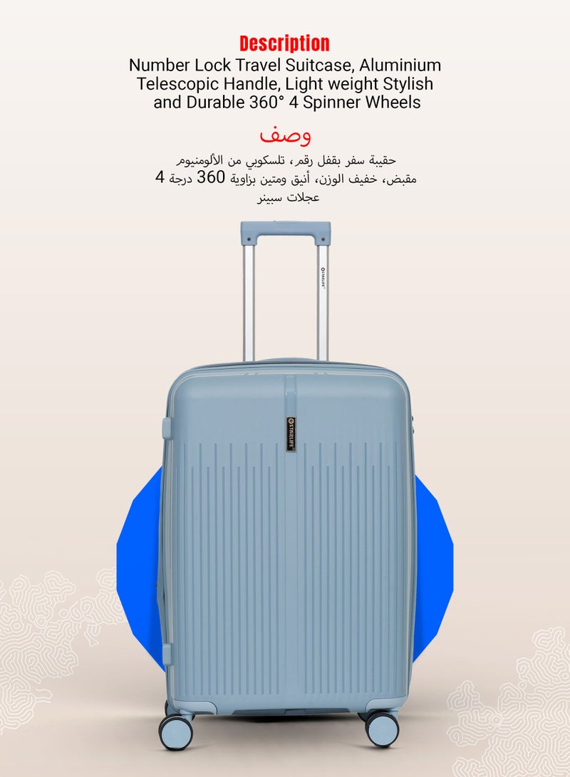 STARLIFE Luggage Set 3 Pieces PP Hard Side Bag 360 Degree Spinner Wheels Trolley Luggage Set With TSA Lock 20/24/28 Inches - Image 5