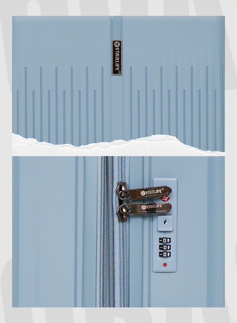 STARLIFE Luggage Set 3 Pieces PP Hard Side Bag 360 Degree Spinner Wheels Trolley Luggage Set With TSA Lock 20/24/28 Inches - Image 4