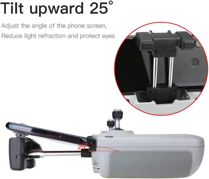 RCGEEK حامل تثبيت هاتف محمول مع ملحقات قابلة للتعديل متوافقة مع وحدات تحكم طائرات DJI Air 3 / Mini 3 Pro / Mini 2 / Air 2 2S / Mavic 3 - Image 2