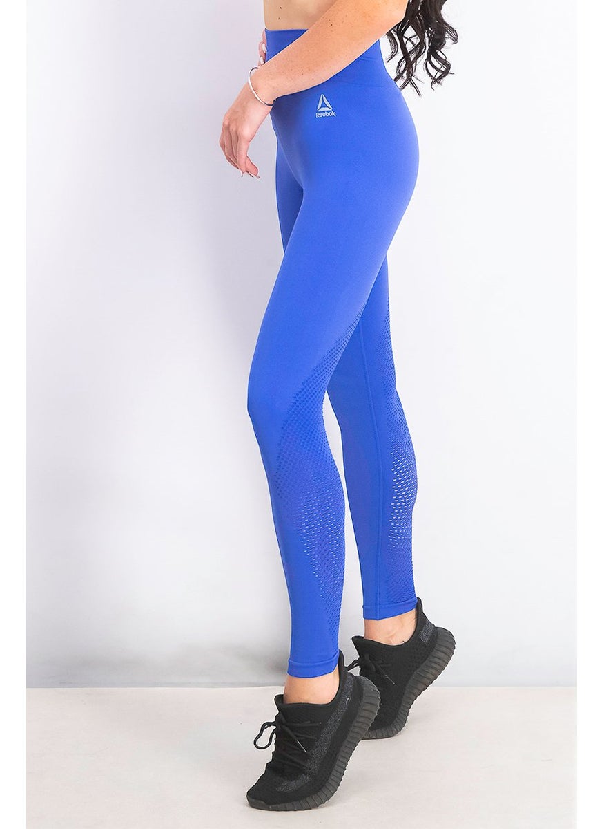 Reebok Women Seamless Sport Tights, Blue  - Image 3