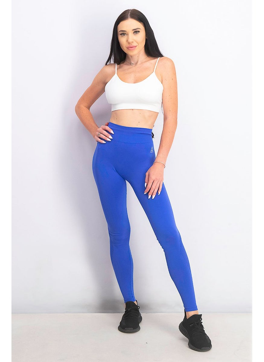 Reebok Women Seamless Sport Tights, Blue  - Image 4