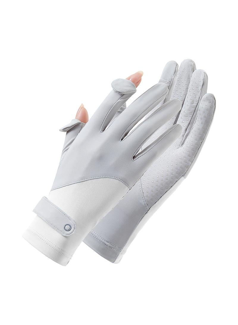 Y&D Women's Cool Outdoor Sunscreen Breathable Non-slip Sports Cycling Ice Silk Gloves - Image 1