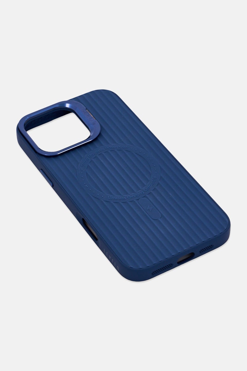 LEVELO حافظة حماية سيليكون لآيفون 16 برو ماكس ليفيا مع حلقة كاميرا وحامل، أزرق داكن - Image 3