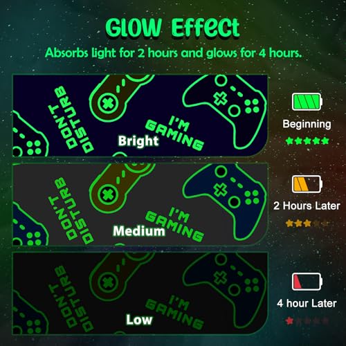 Levens Gaming Blanket Gifts Toys for Boys - Glow in The Dark Game Controller Gamer Throw for Kids Age 1-14 Year Old Teens Child Toddler Son Birthday Christmas Valentines Easter Party Favors Presents 50"x60" - Image 4