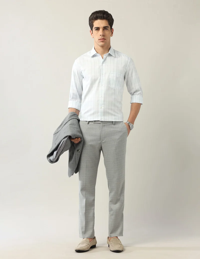 Arrow Light Green Pure Cotton Manhattan Slim Fit Shirt for Men | Best Price UAE