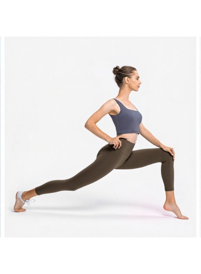 NIBEMINENT Essential/Pure&Plain 7/8 Leggings, High Waisted Compression Soft Pants Workout Athletic Yoga Pants 24" - Image 2