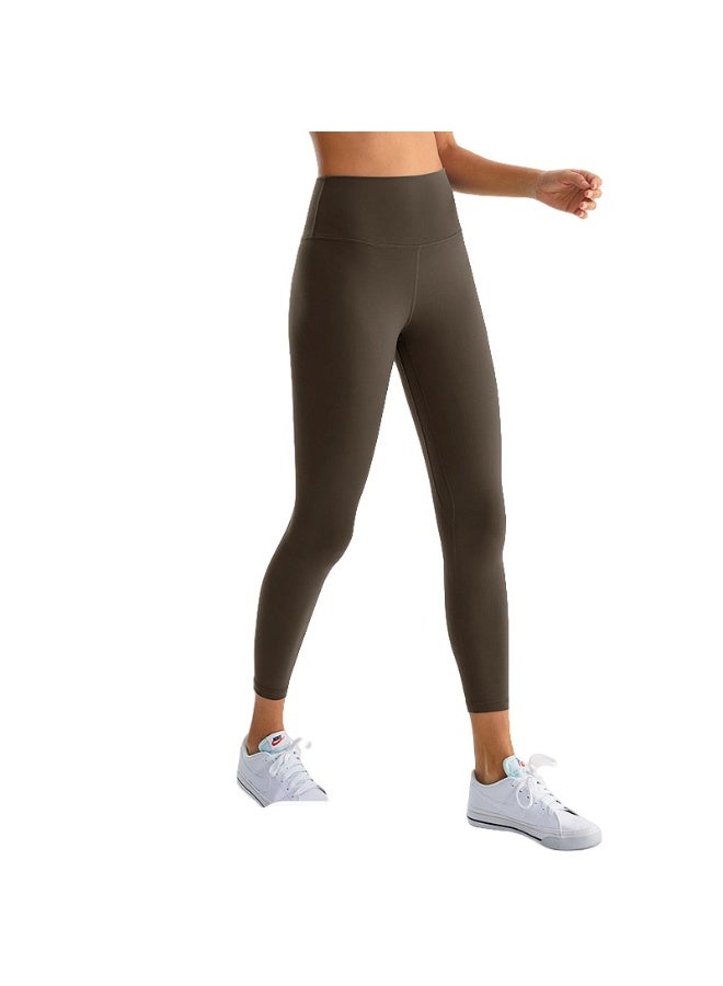 NIBEMINENT Essential/Pure&Plain 7/8 Leggings, High Waisted Compression Soft Pants Workout Athletic Yoga Pants 24" - Image 1