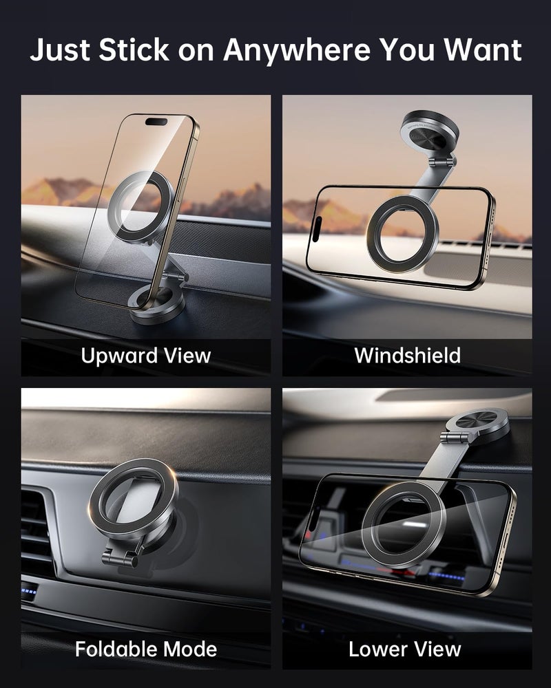 SYNCWIRE for MagSafe Car Mountã€360Â° Rotationã€‘Magnetic Phone Holder for Car, Adjustable Metal Arm, Ultra Magnet, Car Magnet Phone Mount for Dashboard, Fit for iPhone 17 16 15 14 13 Pro Max &All Phones - Image 3