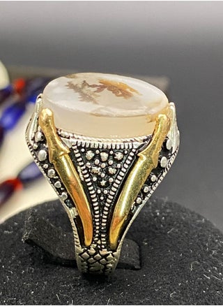 Men's ring, original natural Yemeni agate, 925 sterling silver, men's rings, Turkish-made, royal, men's gift, luxury sterling silver, rosary, gifts, luxury men's rosary, royal, Yemeni agate, gemstone set, men's rings, rosary sets, gemstones A26 - pzsku/ZF9D017DEA8BCAA15D6A8Z/45/1747227107/8a3a93cd-b818-4d21-85e5-913c8a359c4a