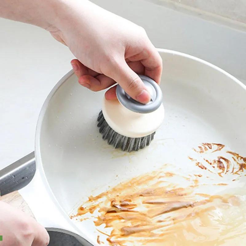 Multi-functional kitchen cleaning brush set for removing stains, washing pots, dishes, and cleaning stoves, suitable for home use - Image 5