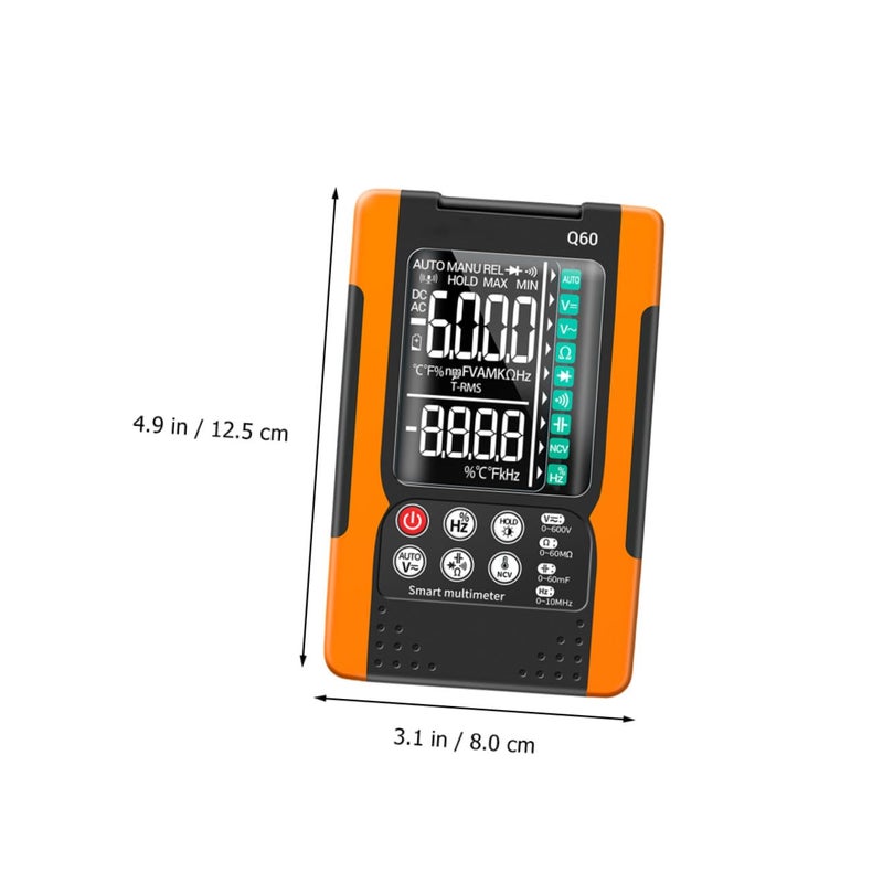 Q60 Digital Multimeter with Ncv Detection, True -ranging Volt Ohm Current Tester, Backlit Display, Data Hold, Continuity Buzzer, Flashlight – Compact Electrical Repair Tool - Image 2