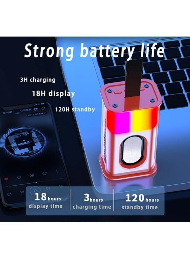 Wireless Bluetooth Portable Speaker Transparent Mech Audio TWS Speaker Stereo (Black) - Image 4