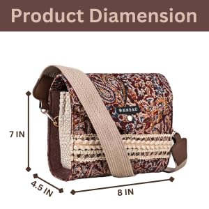 ENSAC Stylish & Trendy Sling Bag for Women & Girls (MAROON) - Image 5