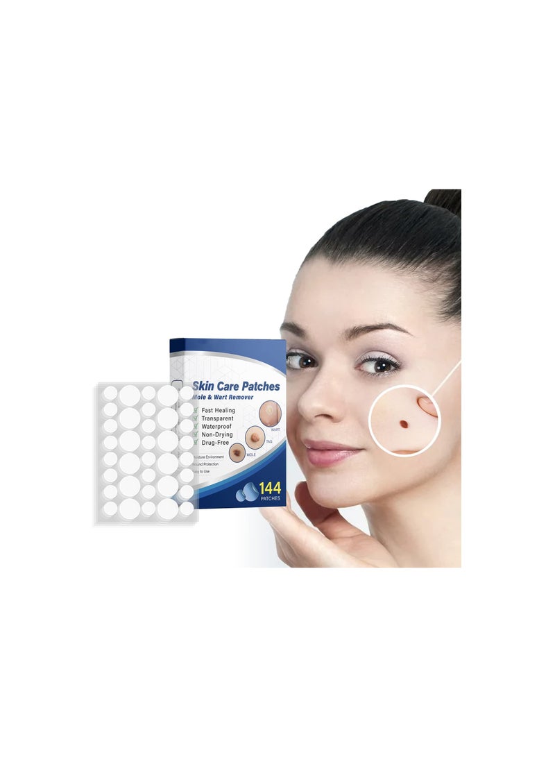 Generic Skin Tag Removal Kit - 144 Pcs Fast & Easy Home Tool for Removing Flesh and Black Nevus, Safe & Painless Lightening Agent Patches for Effective Skin Treatment. - Image 1