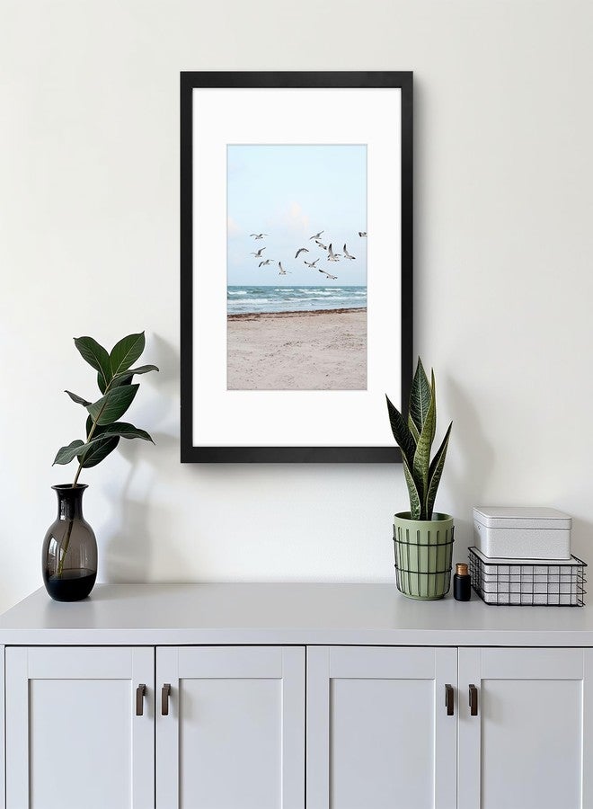 Frametory إطار صور Frametory مقاس 16x20 للتعليق على الحائط، لعرض الصور مقاس 11x14 مع إطار داخلي أو 16x20 بدون إطار داخلي، هدية للعائلة (أسود، عبوة واحدة) - Image 2