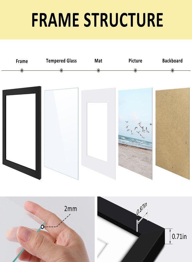 Frametory إطار صور Frametory مقاس 16x20 للتعليق على الحائط، لعرض الصور مقاس 11x14 مع إطار داخلي أو 16x20 بدون إطار داخلي، هدية للعائلة (أسود، عبوة واحدة) - Image 4