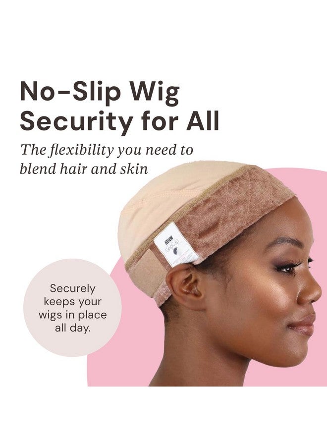 MILANO COLLECTION Ultimate Comfort GripCap, All-In-One Under Wig Cap for Women, Comfort Anti Slip Wig Band With Adjustable Closure, Nude, 1 Pack - Image 5