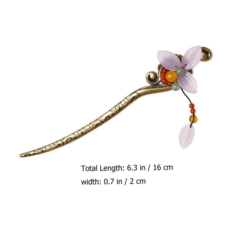 Vintage Hair Stick Chopsticks Hairpin for Women Retro Chinese Hair Bun Stick Hairpin Traditional Hanfu for Updos and Daily Styling - Image 2