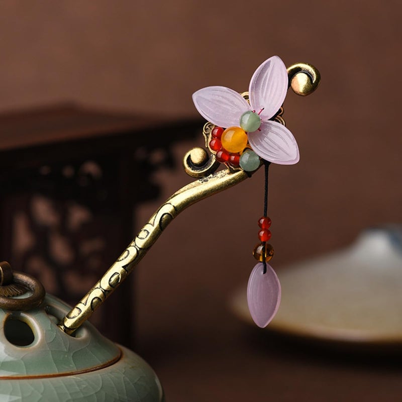 Vintage Hair Stick Chopsticks Hairpin for Women Retro Chinese Hair Bun Stick Hairpin Traditional Hanfu for Updos and Daily Styling - Image 5