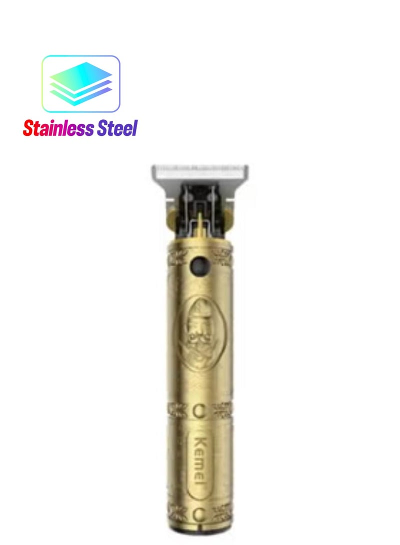 Electric Hair Trimmer Cordless Shaver Barber Trimer gold 15.3x4cm - Image 1