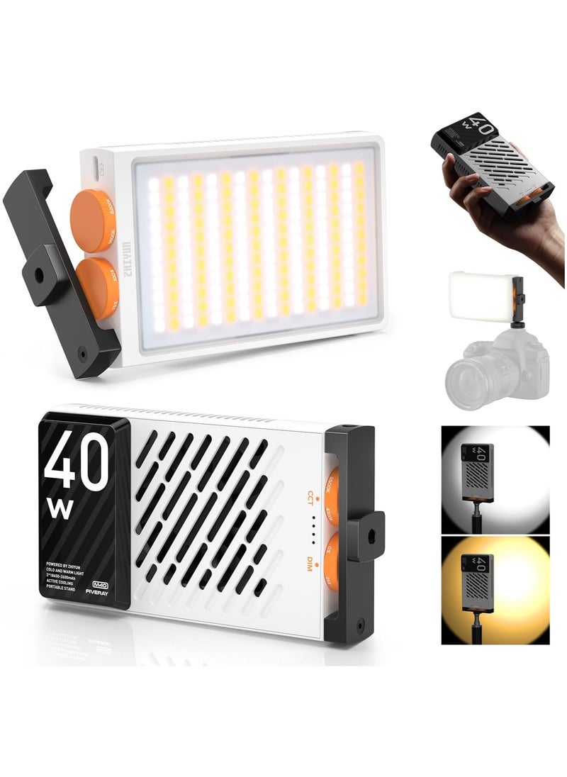 Zhiyun ZHIYUN FIVERAY M40 Video Light [Official], 40W Portable Camera Light, 14000 Lux, CRI/TLCI 96+ 2700-6200K, 320g LED Panel DSLR Photography Lighting, Lighting Setup for YouTube, TikTok  - Image 1