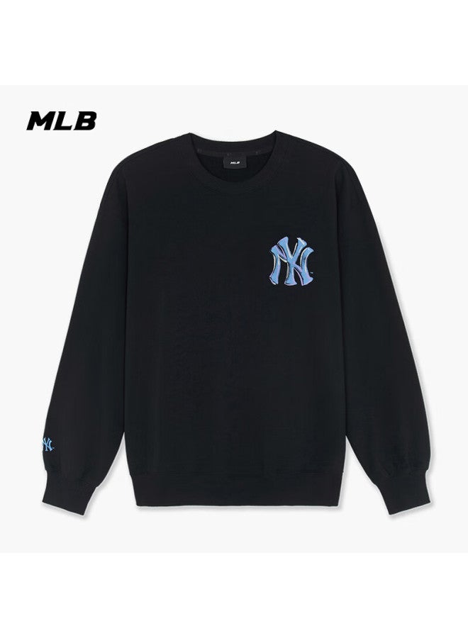 Mlb Uni Crew Neck Long Sleeve Sweatshirt Casual Loose Fit Autumn New 3amtb3254-50bks-l - Image 1