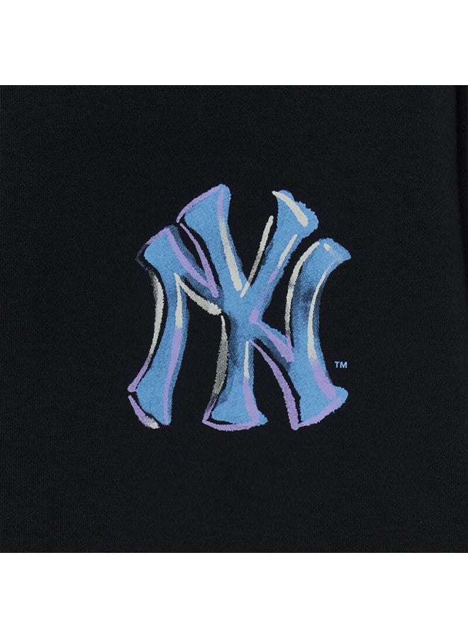 Mlb Uni Crew Neck Long Sleeve Sweatshirt Casual Loose Fit Autumn New 3amtb3254-50bks-l - Image 2