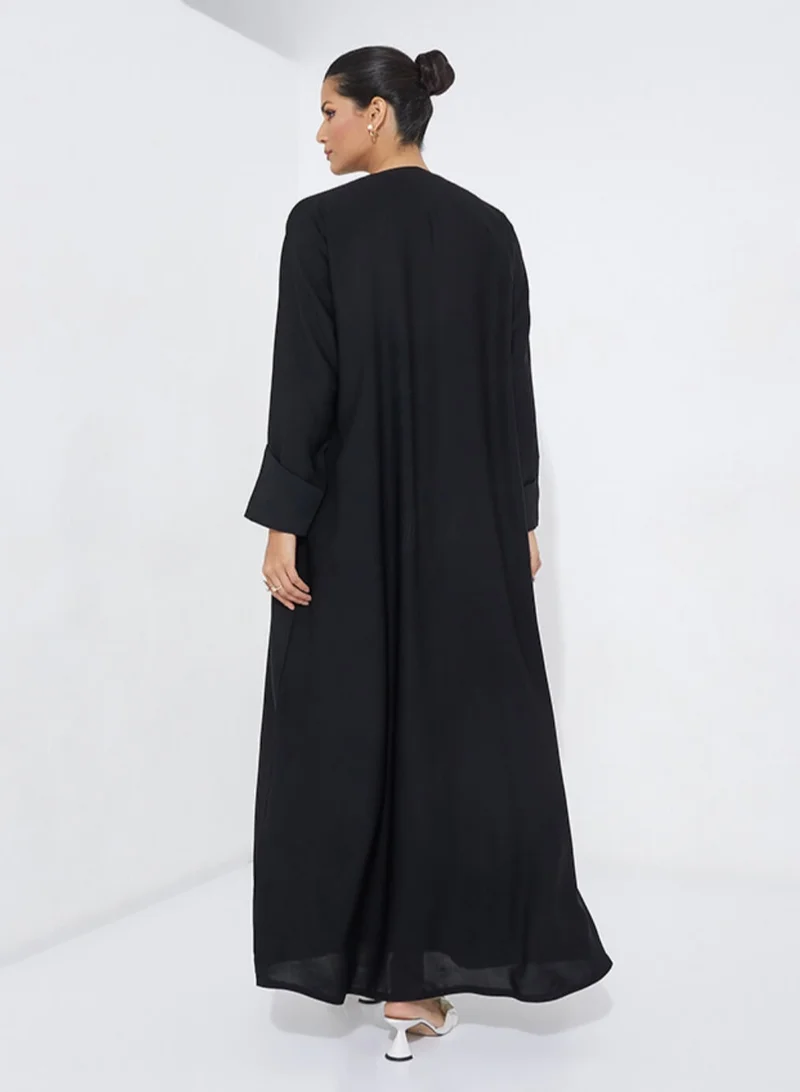 Rosette Abaya Moon Stone Abaya