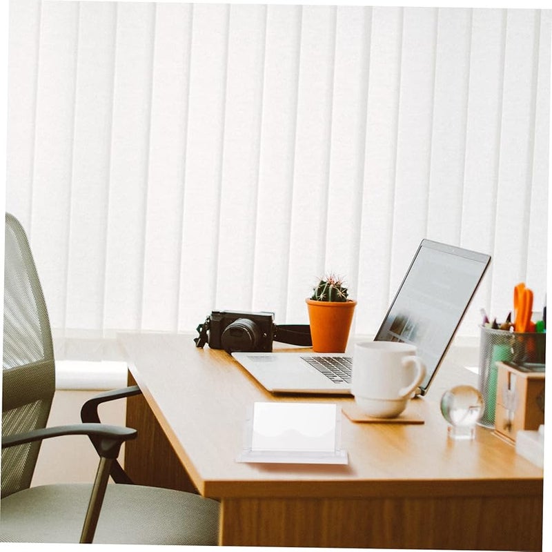 Acrylic Business Card Holder Stand Desktop Organizer Clear Office Home Retail - Image 2