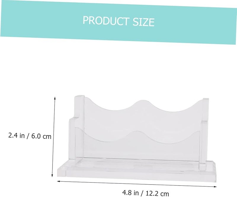 Acrylic Business Card Holder Stand Desktop Organizer Clear Office Home Retail - Image 4