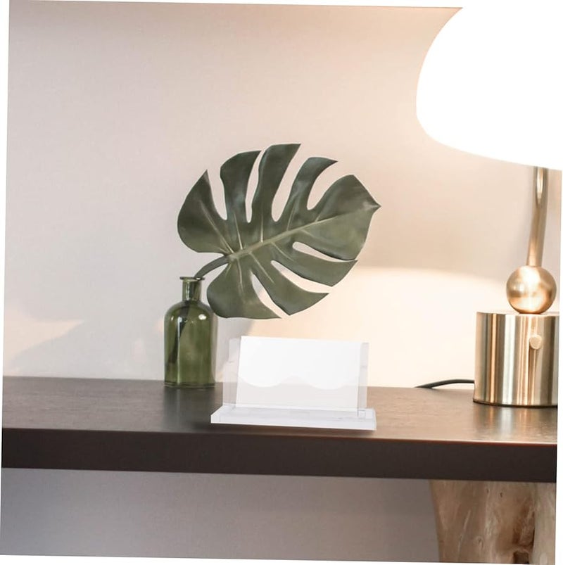 Acrylic Business Card Holder Stand Desktop Organizer Clear Office Home Retail - Image 3