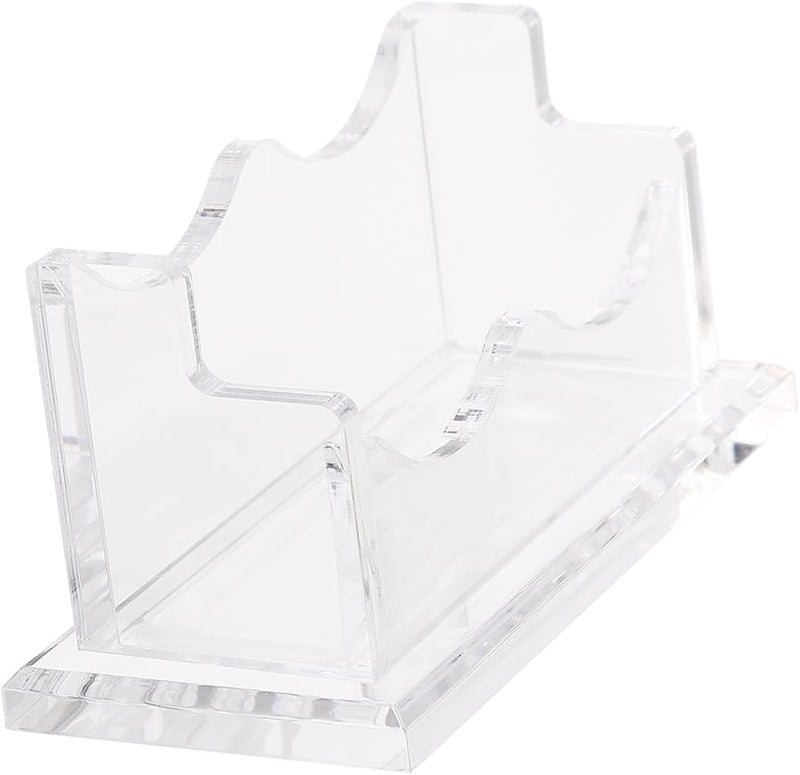 Acrylic Business Card Holder Stand Desktop Organizer Clear Office Home Retail - Image 1