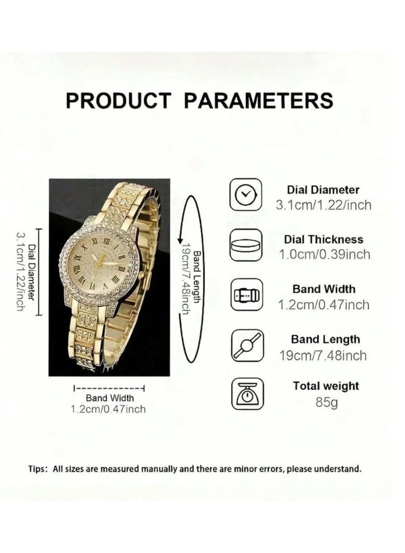 ڤيا مجموعة ساعات وإكسسوارات نسائية أنيقة – 7 قطع - Image 3