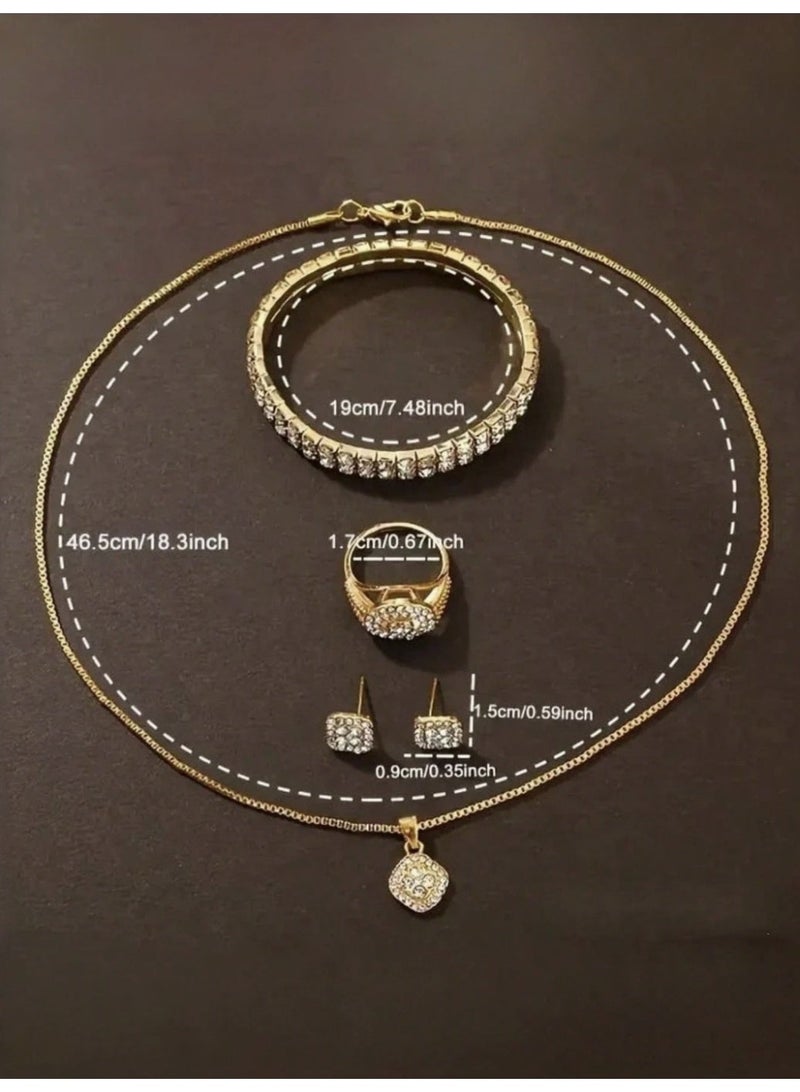 ڤيا مجموعة ساعات وإكسسوارات نسائية أنيقة – 7 قطع - Image 4