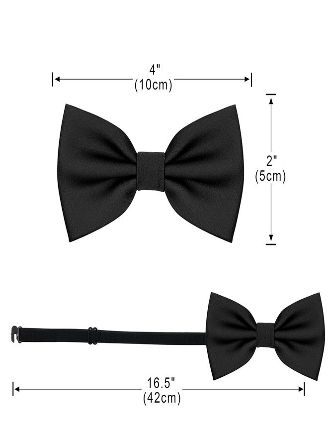 BEWDIO Baby Black Bow Ties for Boys Pre Tied Toddler Bow Tie Adjustable Kids Baby Bowties for Wedding Party (58-04) - Image 4
