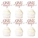 Ercadio 24 Pack Onederful Cupcake Toppers Rose Gold Glitter Onederful Cupcake Picks Onederful Cupcake Decorations for Baby Shower Kids first Birthday Theme Party Cake Decoration Supplies - Image 3