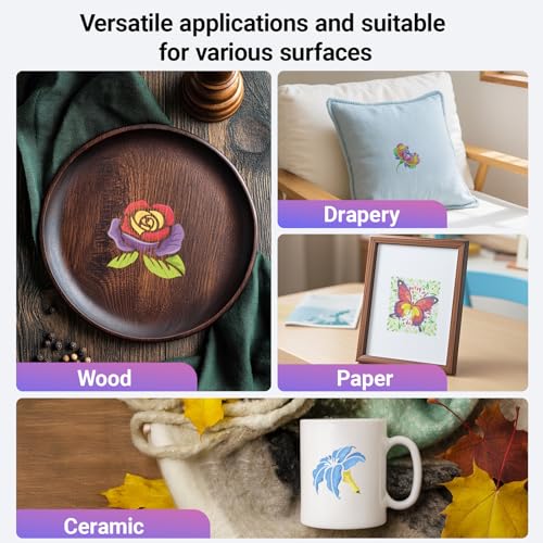 Felixcraft Flower Stencils for Painting, 64pcs 3 Inch Stencils for Crafts Rock Painting Stencils Plastic Reusable Stencils for Painting on Wood Wall Tile Home Decor - Image 3