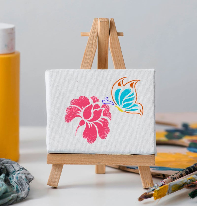 Felixcraft Flower Stencils for Painting, 64pcs 3 Inch Stencils for Crafts Rock Painting Stencils Plastic Reusable Stencils for Painting on Wood Wall Tile Home Decor - Image 5