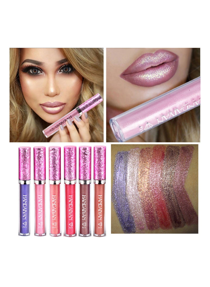 هاندايان ملمع الشفاه، حمض الهيالورونيك، لمعان عالٍ، لمعان فائق، لون غير لزج، زيت وصمة عار، أحمر الشفاه السائل، بريق رافع، يدوم طويلاً، مقاوم للماء، مرطب للنساء والفتيات - Image 5