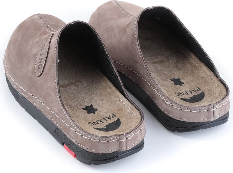جيزر Paleng Winter Leather Men's Slippers