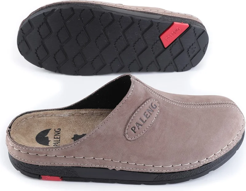 جيزر Paleng Winter Leather Men's Slippers