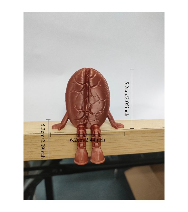 3D Printed Coffee Cup Ornament With Movable Joints And Beans Decor - Image 4