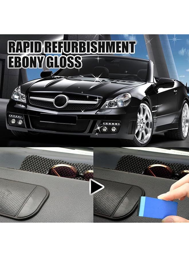 Generic 2 Pcs Universal Plastic Restorer For Cars, Auto Cleaner & Protection Cream, High Gloss Renovation Agent, Restores Black Trim For Car Exterior & Interior, Bumper, Mirror  - Image 2