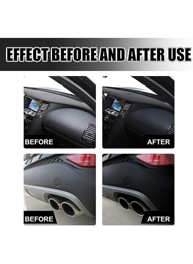Generic 2 Pcs Universal Plastic Restorer For Cars, Auto Cleaner & Protection Cream, High Gloss Renovation Agent, Restores Black Trim For Car Exterior & Interior, Bumper, Mirror  - Image 3
