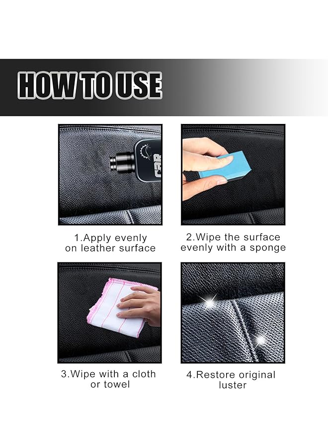 Generic 2 Pcs Universal Plastic Restorer For Cars, Auto Cleaner & Protection Cream, High Gloss Renovation Agent, Restores Black Trim For Car Exterior & Interior, Bumper, Mirror  - Image 5