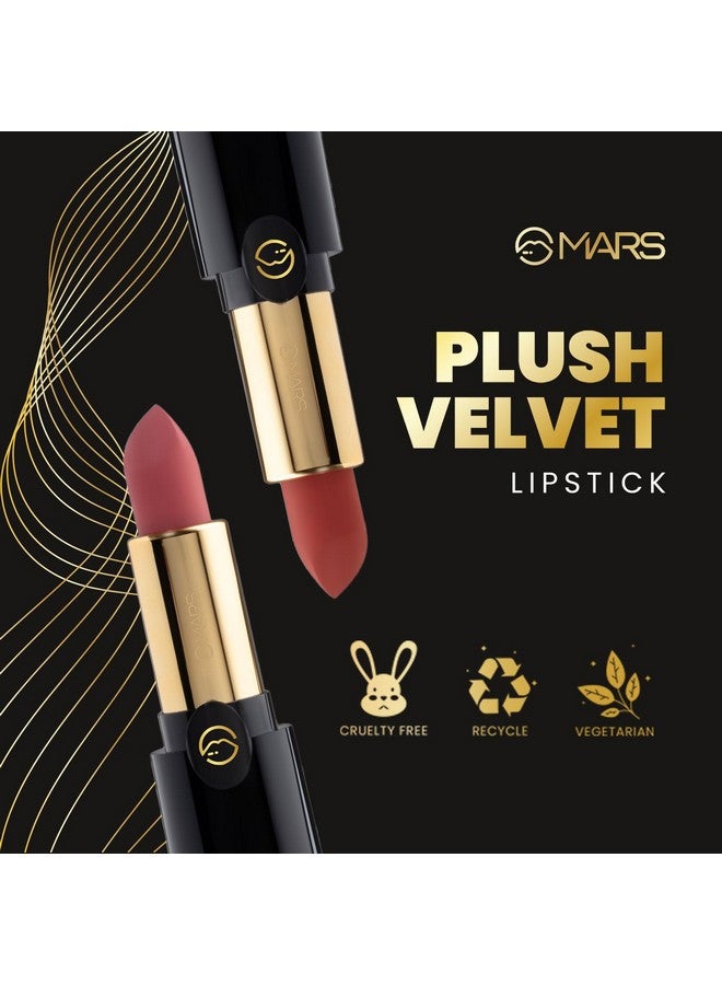 MARS Plush Velvet Creamy Matte Lipstick for women | Smooth Glide | One Swipe Pigmentation | Non-Drying and Creamy Formula | Rich and Vibrant Color | 3.2 gm | (05-Pink Gossip) - Image 2